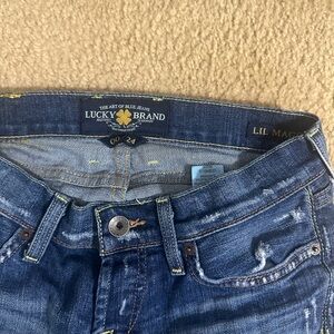 Lucky Brand Blue Relaxed Jeans with Distressed Details